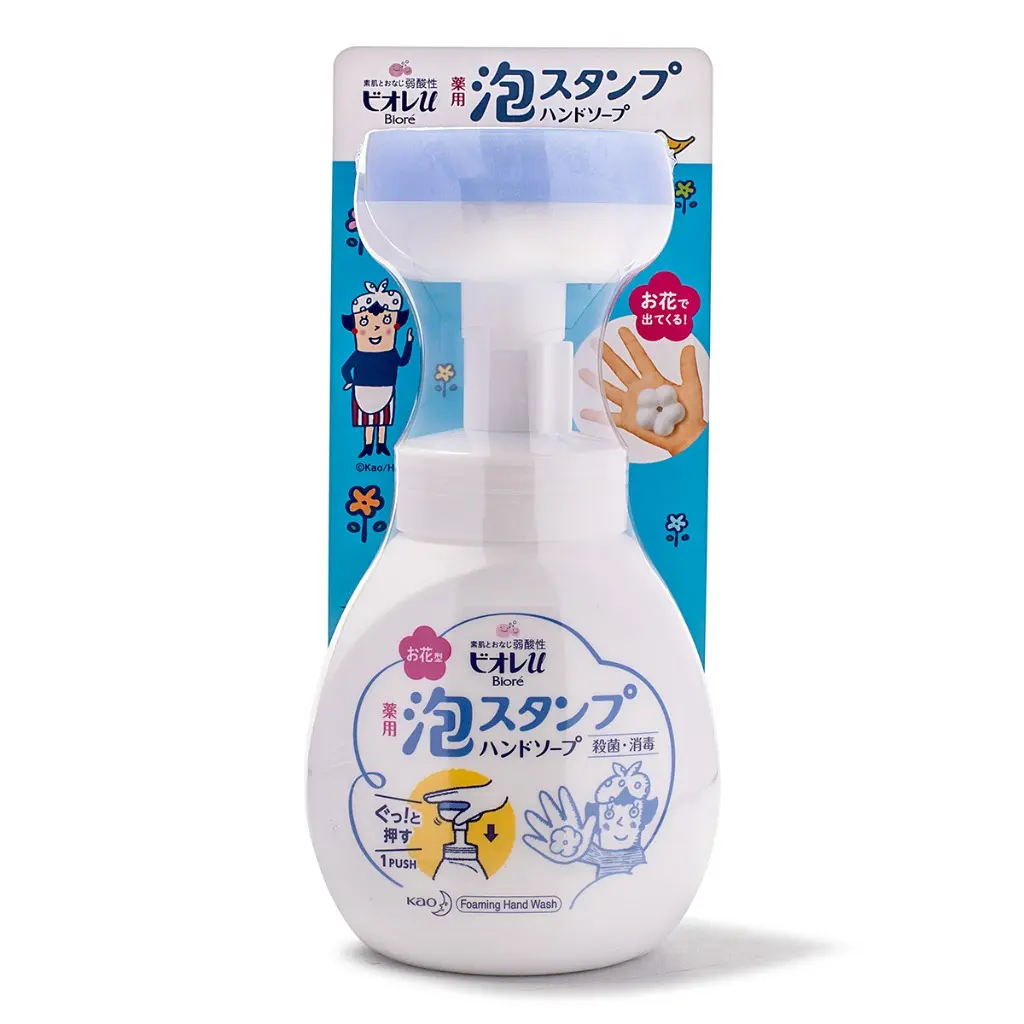 KAO Biore U Foaming Hand Soap, Flower Stamp Dispenser for Fun Hand Washing, Liquid Self Care Product for Kids, Light Fruity Scent, 250 ml, Clean Hand Soap KAO Biore U Foaming Hand Soap, Flower Stamp Dispenser for Fun Hand Washing, Liquid Self Care Product for Kids, Light Fruity Scent, 250 ml, Clean Hand Soap