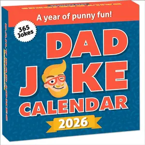 2026 Page A Day Tear Off Desk Calendar, 365 New Jokes & Puns Funny Daily Calendar, Great Christmas Gift Stocking Stuffer For Dad Joke Lovers Men Women
