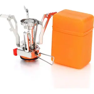Portable Camping Stove Backpacking Stove, Specialized Hiking Stove Camping Stove with Piezo   Support Wind-Resistance, Camp Stove for Outdoor cooking Camping Hiking Adventure Cooking