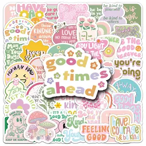 50pcs Inspirational Graffiti sticker,Self-Motivational sticker,positive Sticker,Good day sticker,creative Decorative Sticker for Computer Laptops,luggage ,water bottle decals