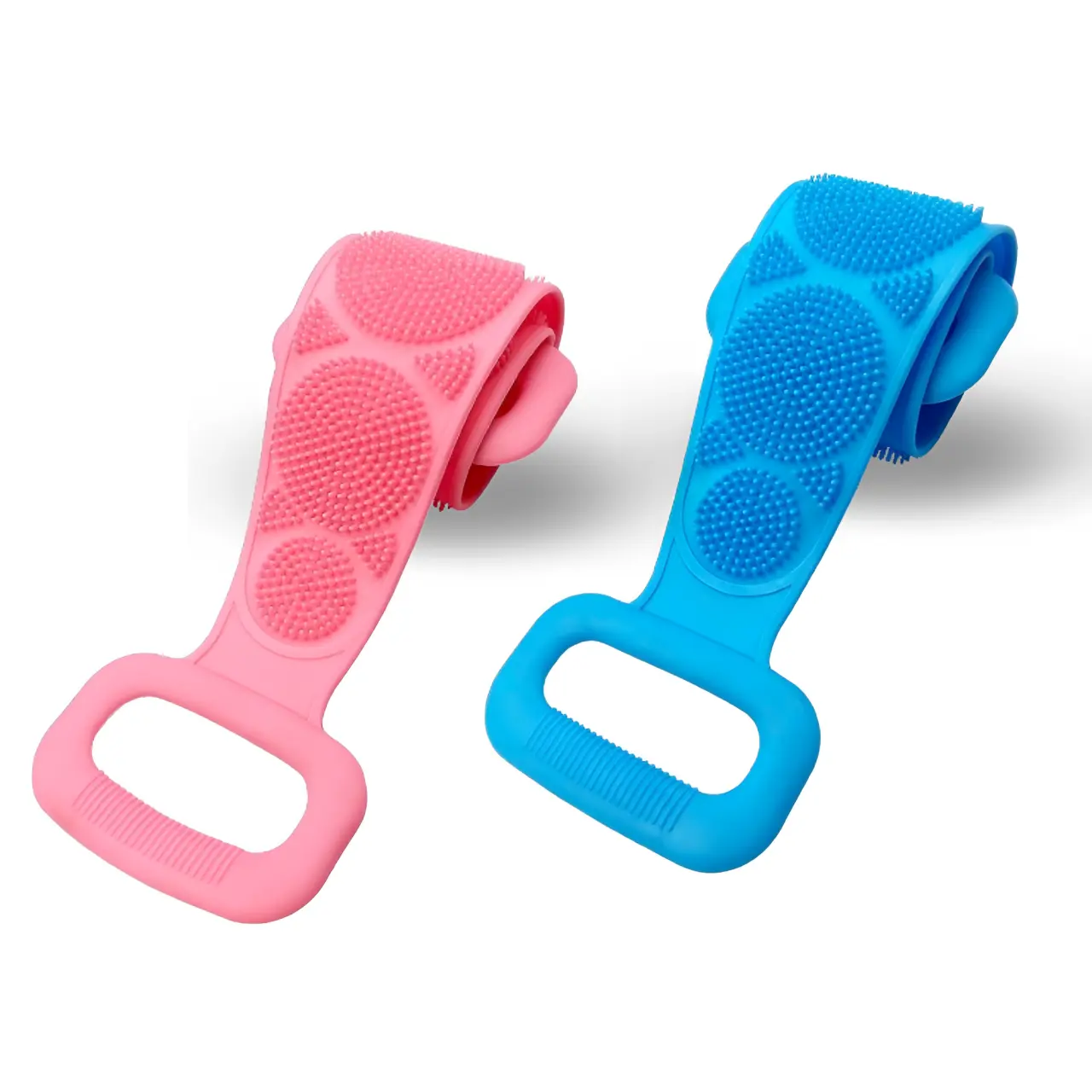 2-Pack Silicone Back Scrubber Belt - Durable Scrubber Belt for Gentle Exfoliation & Deep Clean 70x11x1.5cm Accessories Accessory