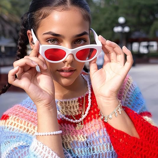 925 silver plated  Heart Key Pendant Bracelet, Women's Bracelet, 13 Small Pendants, Bohemian Style, Shiny and Exquisite Silvery, Women's Fashion Jewelry Accessories, Suitable for Wife, Girlfriend, Fashion Gift, Hypoallergenic Jewelry Birthday  Gifts