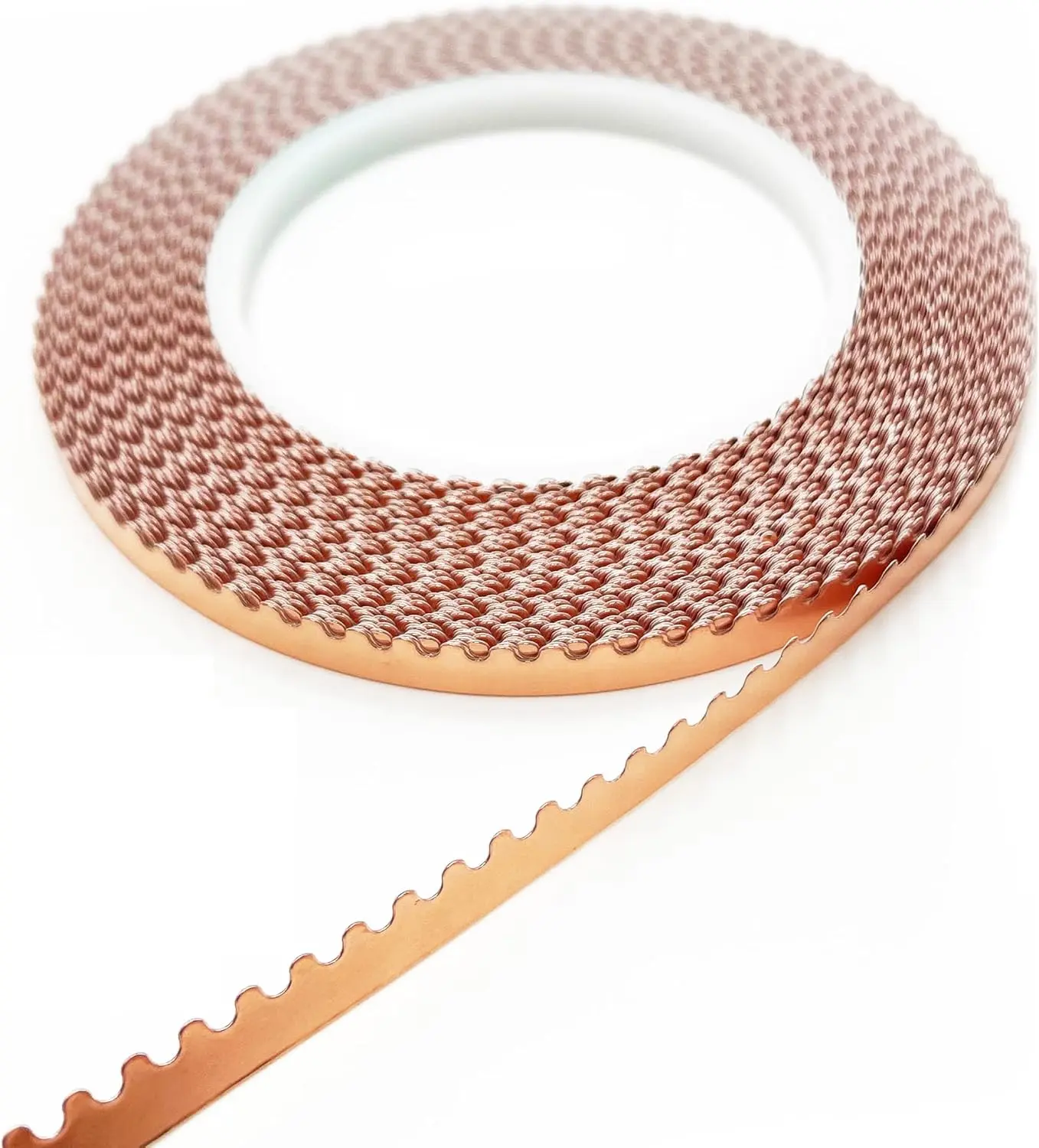 7/32 Inch Scalloped Black Backed Copper Foil Tape for Stained Glass DIY Handicrafts Crafting
