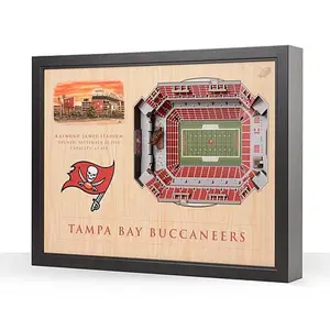 Football Fan Shop Officially Licensed NFL Tampa Bay Buccaneers StadiumView 3D Wall Art