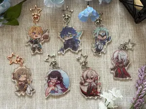 Genshin Impact Nod Krai Acrylic Charms: Flins, Varka, Columbina, Sandrone, Arlecchino, Rerir, Dottore