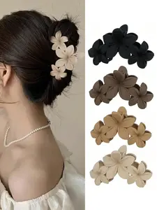 4pcs-Large-11cm-4-33in-Lightweight-Plastic-Hair-Clips-Fashionable-High-End-Elegant-Simple-Solid-Color-Design-Suitable-For-Daily-Casual-Party-Commute-Vacation-Hairstyling-Makeup-Outfit-Accessorizing