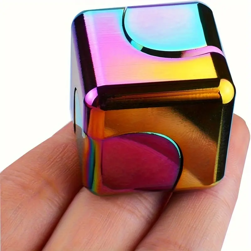 [DealsForYouDays] Metal Fidget Spinner & Decompression Cube Calming Fidget Set - Mini Travel Pocket Stress Relief Desk Gadget, Anxiety Relief Products for Teens, Focus Attention Tool, Gift for Adults to Reduce Anxiety