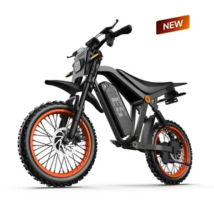 2026 NEW E5 2000W Electric Dirt Bike, 48V 20AH Battery, 32MPH Speed, Full Suspension, NFC & Password Unlock, 7 Speed Off-Road Electric Mountain Bike for Snow, Sand