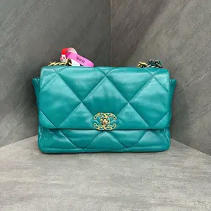Pre-owned CHANEL 19 Flap Bag Quilted Leather Medium