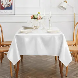 Solid Color Modern Tablecloth, Rectangular Tablecloth, Table Decoration Supplies for Home Kitchen Dining Room Wedding Party