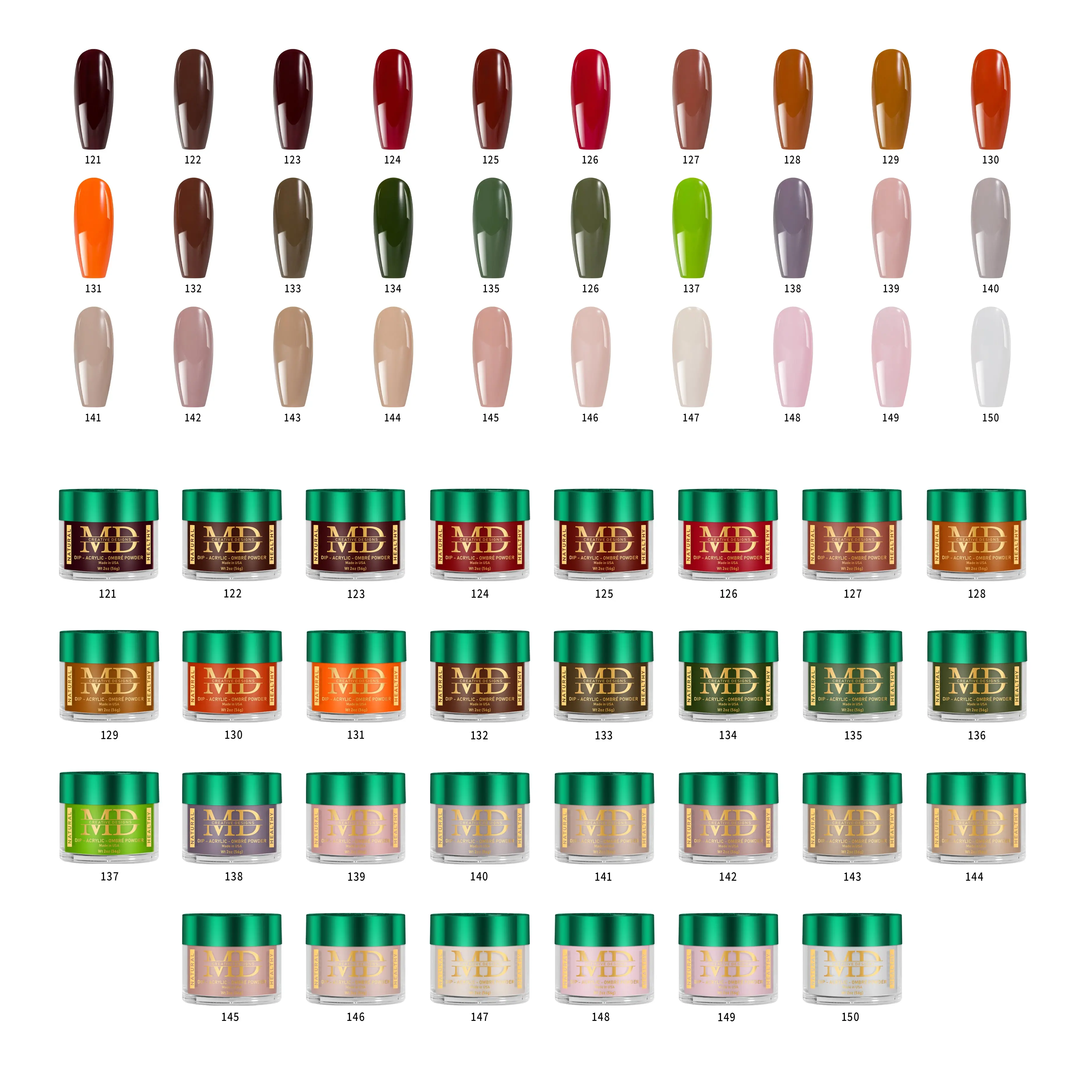 MD Dip & Acrylic Powder Collections | HEMA-Free | TPO-Free | 30 shades