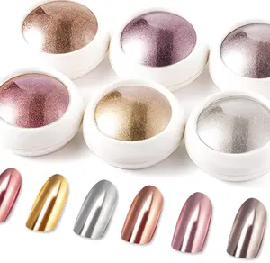 100% Metallic Effect Gold Chrome Nail Powder BISHENGYF: Holographic Mirror Glitter Gold Chrome Pigment Manicure Silver Copper Rose Gold Chrome Nail Powder for Nails Art DIY Decoration Gift