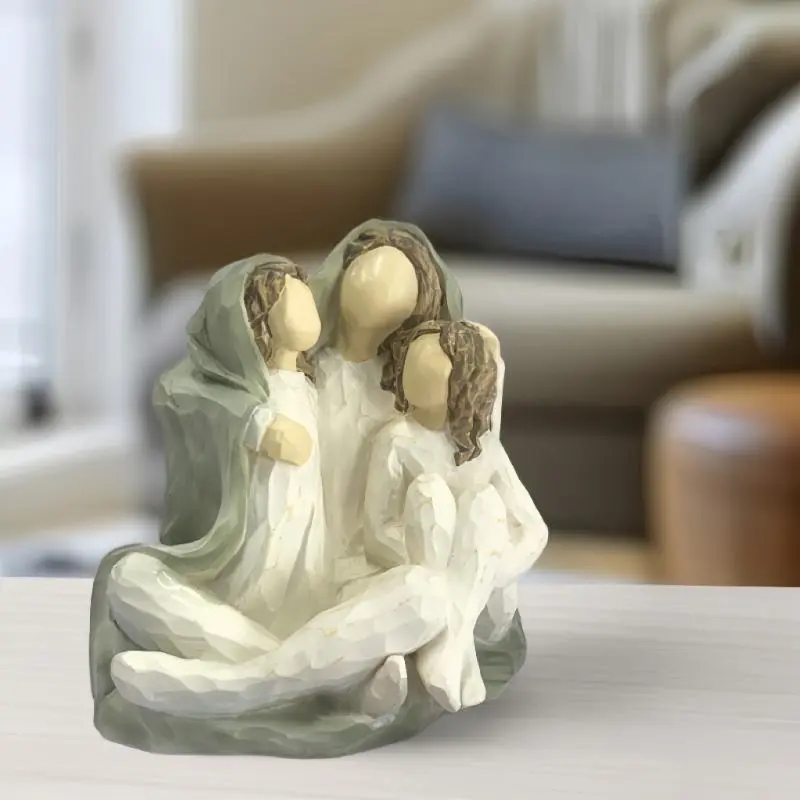 Mother & Children Design Resin Statue, Handcrafted Figurine, Home Decor, Ideal for Living Room, Study, Or Bedroom Display, Home Decor Accessory, Sculpture Desk Decor, Resin Sculptures, Decorative Home Ornament