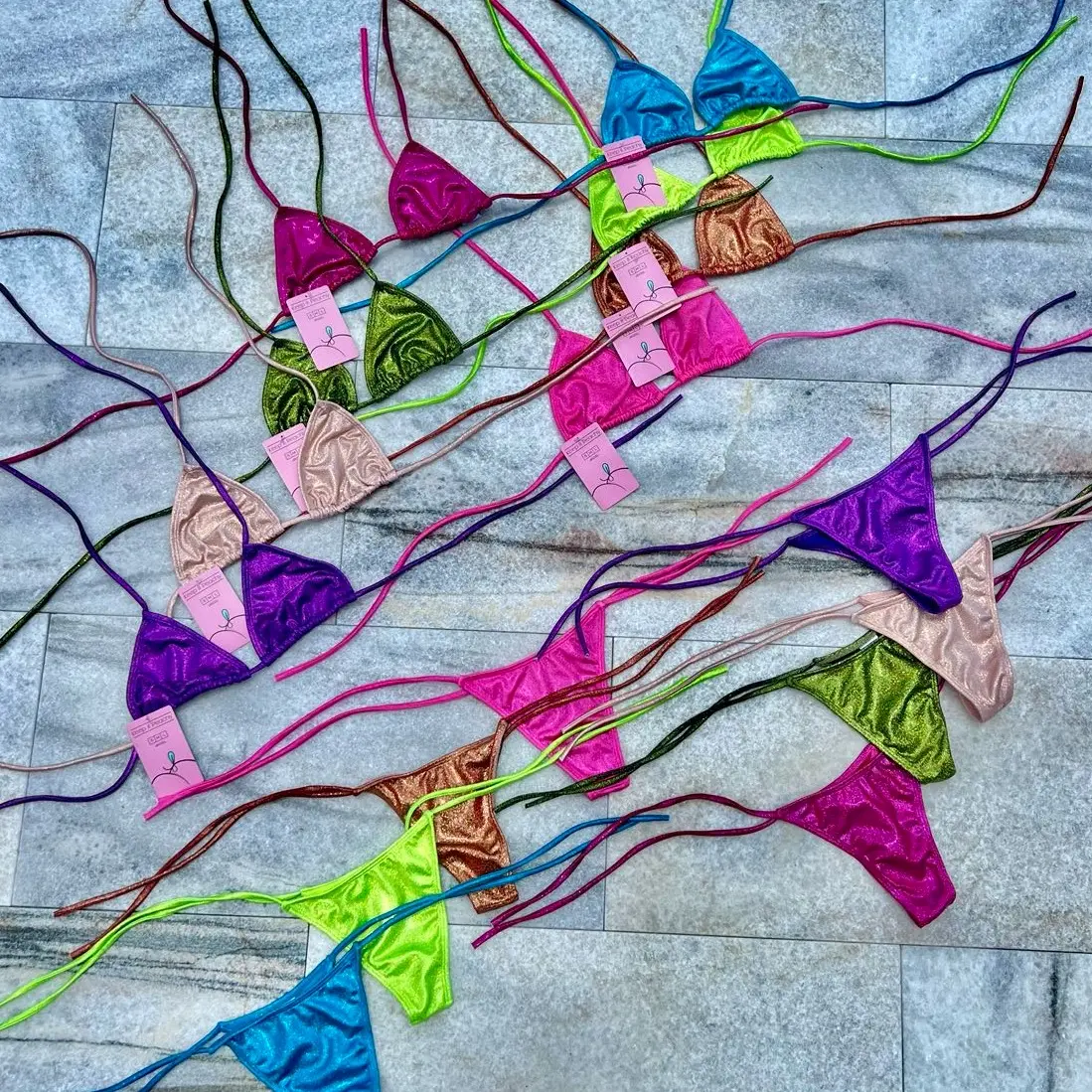 The Shimmery Thong Bikini Collection The Shimmery Thong Bikini Collection