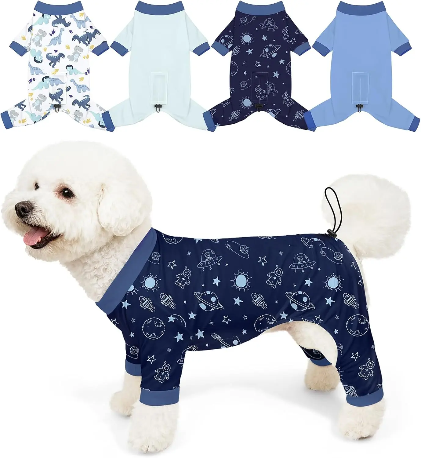 Dog Pajamas,  Pack Dog Recovery Suit Shedding Suit Cute Soft Puppy Clothes Dogs Pjs Onesies Jammies Adjustable Breathable & Stretchy Clothes for Small Medium Large Dogs Girl Boy Puppy-M