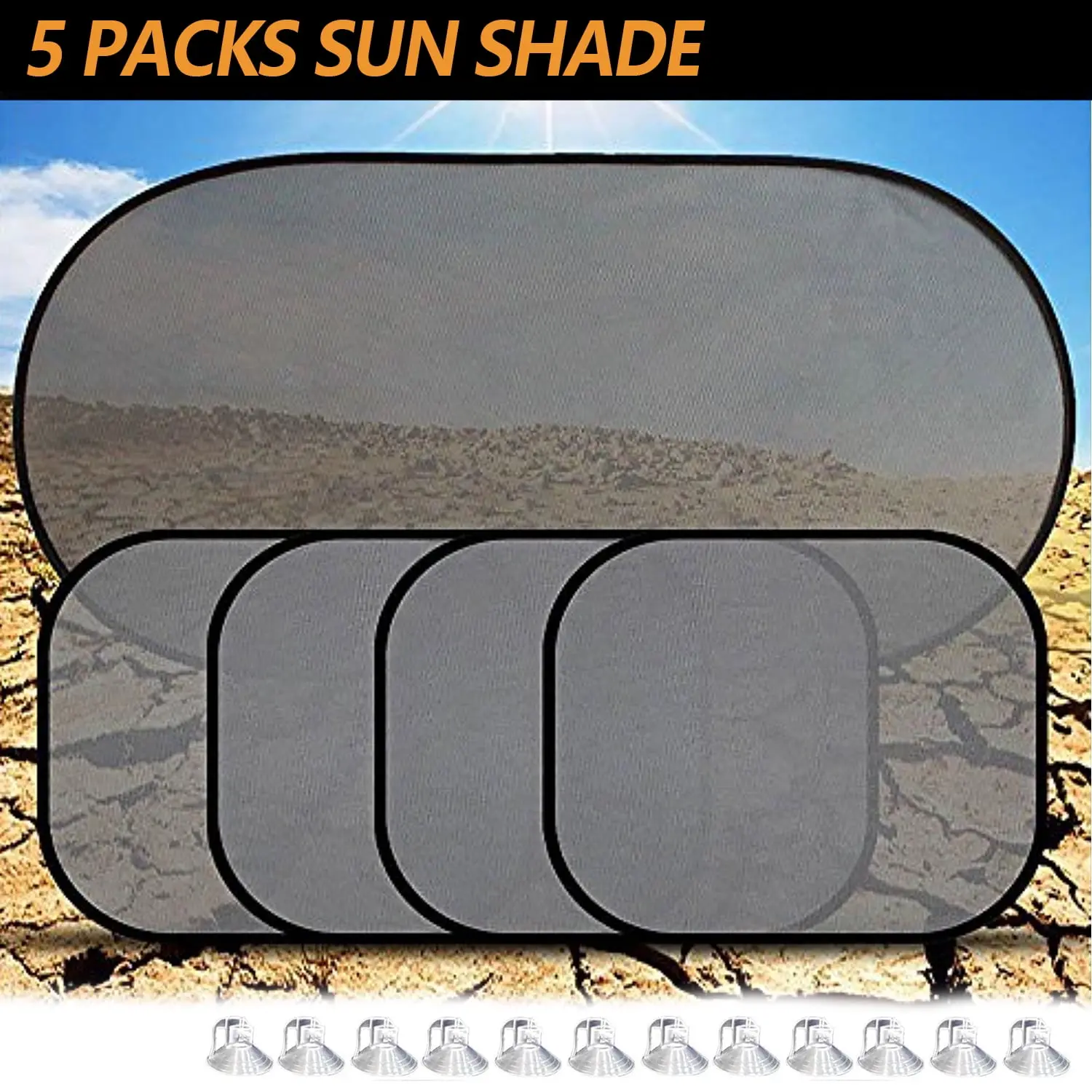 [5 pack] Car Window Shade, AYAMAYA Car Window Sun Shade for Side Windows Car Sun Shades Cover, Sun Glare and UV Rays Protection for Passengers Pet