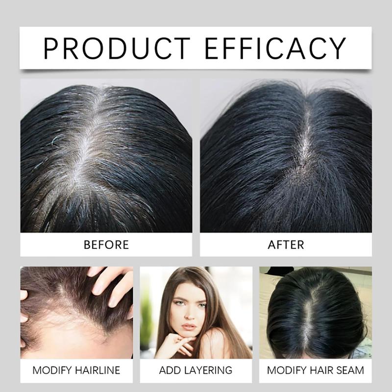 Hair Color Stick,Safe Convenient Comb Hair Dye Cream,Black Portable Hair Colouring,2-in-1 Color Correction Stick with Comb to Cover Gray and White Hair(three color, Black&Dark tea&Chestnut brown)