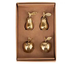 Design Imports Set/4 Apple Pear Placecard Holders