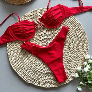Women’s Two-Piece Red Bikini Set