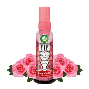 Air Wick V.I.P. Pre-Poop Toilet Spray, Rosy Starlet, 1.85 oz Freshener
