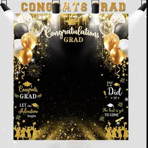 Graduation Class of 2026 Flat Banner, Congrats Grad Photography Backdrop, Prom Booth Prop & Party Decoration, No Power Required