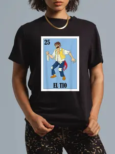 100% Cotton Funny Mexican Design for Uncles - El Tio T-Shirt