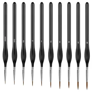 10Pcs Fine Detail Paint Brush Miniature Painting Brushes for Mini Paints Brush Set Painting Tools for Acrylic, Watercolor, Oil, Face, Nail