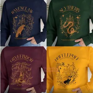 HP Shirt, HP Wizard House Crewneck, HP Vintage Crewneck, Wizard Houses Shirt, Fantasy Wizard Shirt, Magic Wizard Crewneck