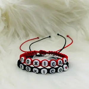 Toxica and Toxico couples bracelet Female Anniversary Male Daily Birthday
