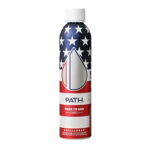 PATH Made in USA 2025 Bottled Water - Aluminum, Durable, Reusable, and BPA Free