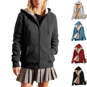 Yeokou Women's Winter Hoodie Pullover  Zipper Sherpa Fleece Thick Warm Sweatshirt