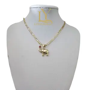 LaYaiBoutique #1104 Chain and small Elephant 14k gold plated high quality
