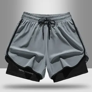 Men's Summer Marathon Training Shorts Double Layer Quick Dry Running Shorts Multiple Colors