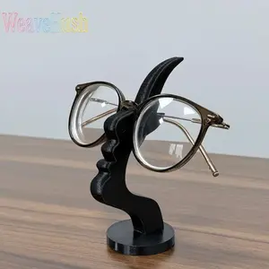 Unique Curved Eyeglasses Stand, Artistic Desktop Bedside Glasses Holder, Safe Stylish Eyewear Storage Organizer, Practical Decorative Ornament, Perfect Holiday Gift for Home Decor
