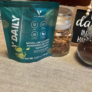 VitalHealth V-Daily VITALHEALTH Natural Lime Flavored Powdered Dietary Supplement Vegan Keto Friendly 5.29 oz