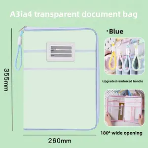 A4 to A3 Painting Storage Bag Handheld Document Folder Student Exam Paper Organizer Subject Classification Homework Pouch
