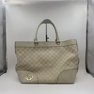 Pre-owned GUCCI grey monogram canvas tote bag hz62668