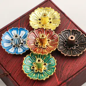 Lotus Design Incense Burner, 1 Count Vintage Flower Shaped Alloy Incense Holder, Desktop Decoration without Incense for Home Bedroom, Home Accessories, Spring Decorations for Home