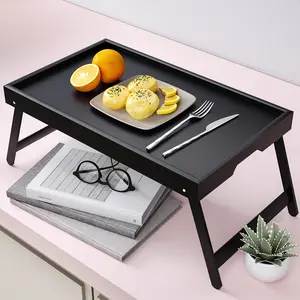 Folding Table, Multi-functional Home and Daily Necessities Bedroom Bed Bamboo Tray, Bamboo Lazy Computer Dining Table, Portable Foldable Table