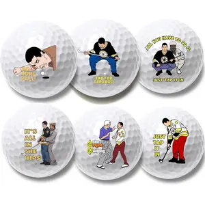 6 Pcs Funny Golf Balls Trick Novelty Golfer Set for Father's Day Christmas Birthday Gift for Dad Coworkers Golfers Golf Lovers