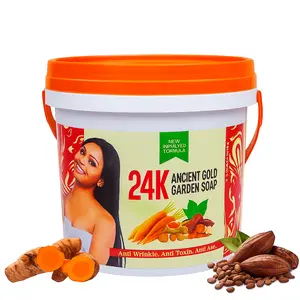 24K Ancient Gold Garden Soap | Anti Wrinkle | Anti-Toxin | Anti-Acne Formula Infused with Natural Herbs for Radiant