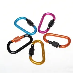 Durable Aluminum Alloy Backpack Buckle, Locking Design, Fast-Clip Hook & Eye Closure, Ideal for Hiking Gear, Secure Attachment