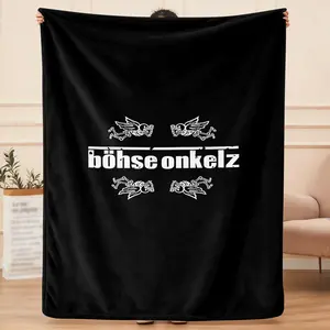 Böhse Onkelz  flannel blanket, exclusive gift for home, office, camping travel, personalized pattern design, modern style, soft texture