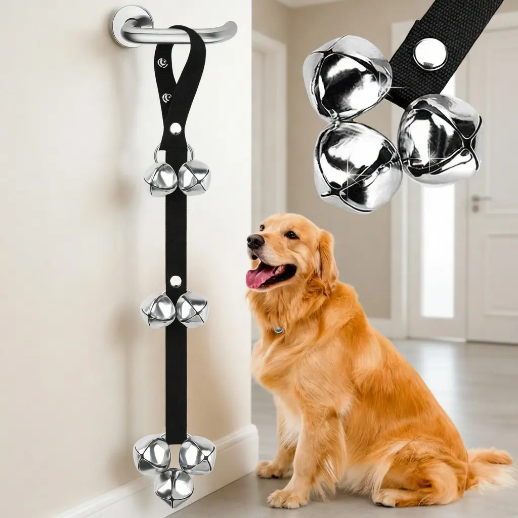 Dog Training Doorbells Trending Premium Adjustable Potty Training Bells with 7 Large Loud 1.4 Inch Bells for Puppy Indoor Housebreaking Pet Training Accessories