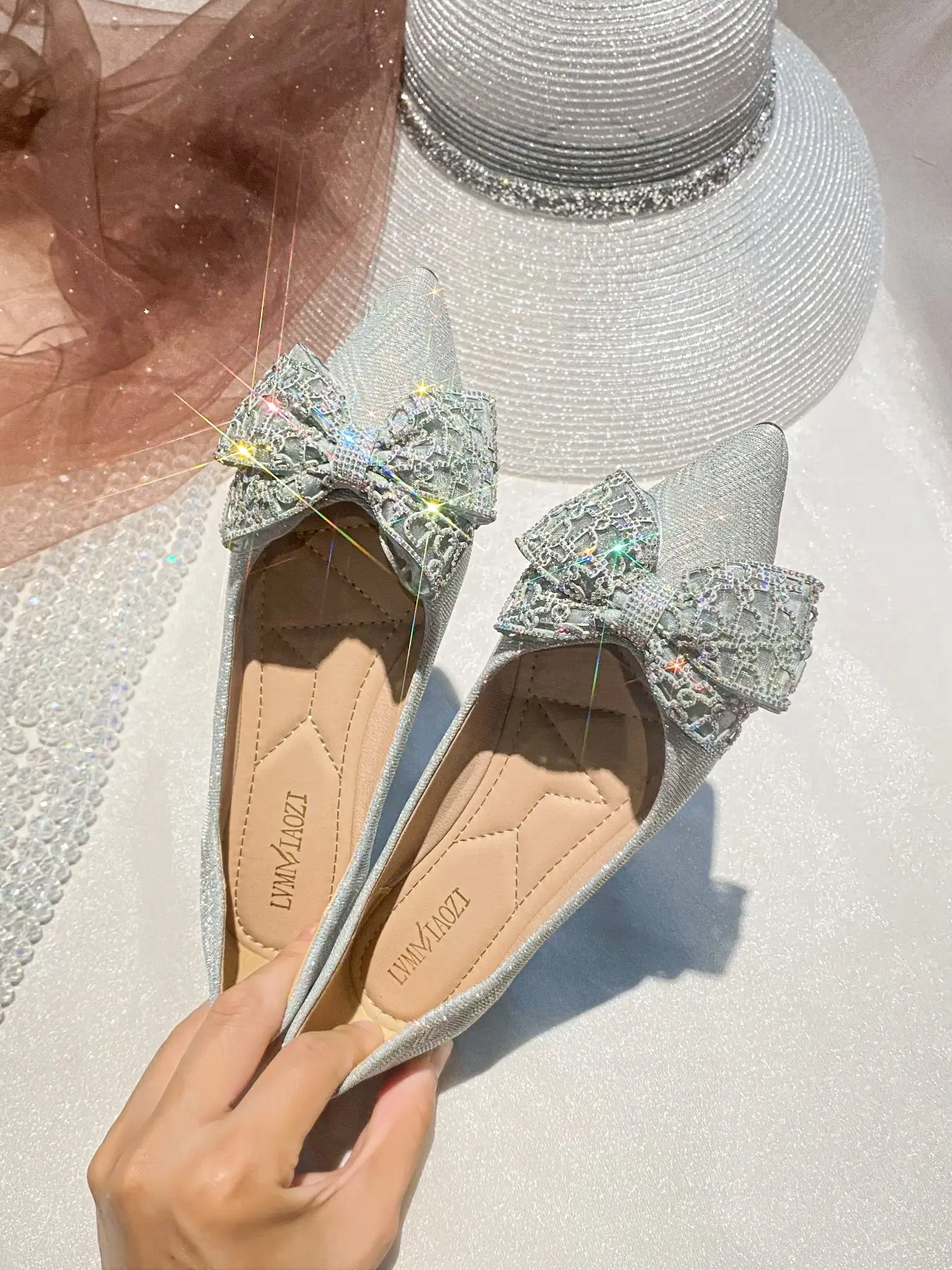 Women's Bow Pointed Toe Flat Shoes, Casual Flats, Soft Sole Casual Comfortable Work Commute Shoe, All Season Fashion Footwear, Fashionable Flats