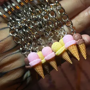 Ice Cream Cone Keychain