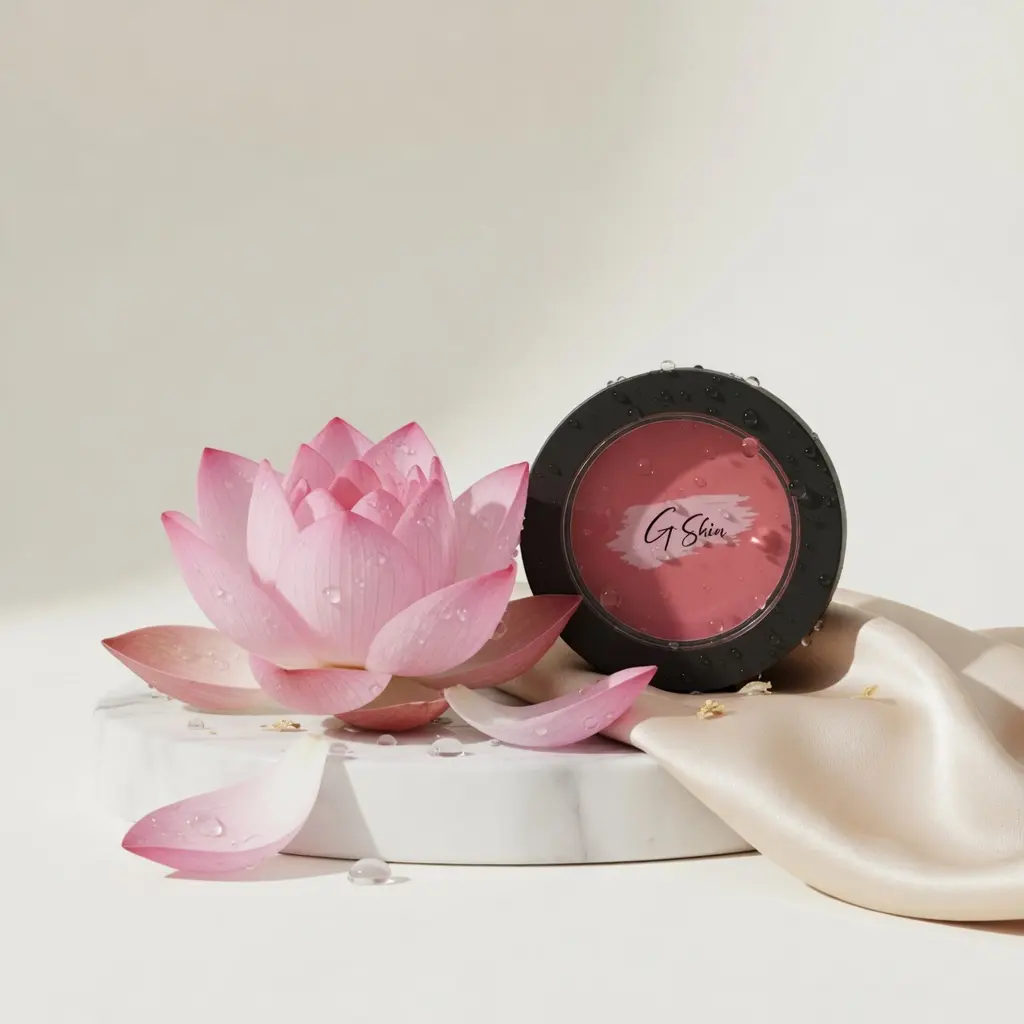 G Skin Talc-Free Matte Single Pan Blush Compact - Titanium-Infused Silky Soft Pressed Makeup with Brush, Hypoallergenic Buildable Brush-On Formula for Natural Flush, Easy-to-Blend Beauty Product, Blush Compact Blush, Brush-On Blush