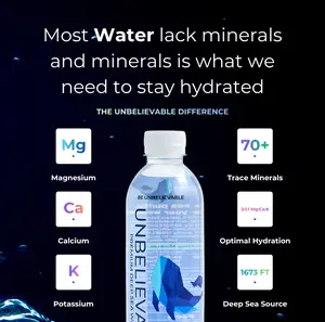 Unbelievable Water 16.9 fl oz, Case of 20 Premium Mineral Hydration