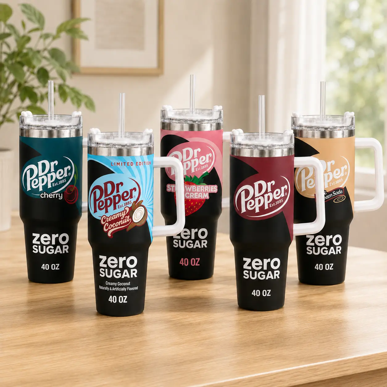 Zero Sugar Energy-Inspired Tumbler, Bold Color Drink Bottle, Fun Travel Cup for Beverage Lovers
