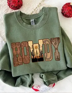 Howdy Western Sweatshirt, Cowgirls Shirt, Country Cowboy Shirt, Southern Howdy Shirt, Western Clothes Gift for her Cowgirl, Yee Haw Sweater